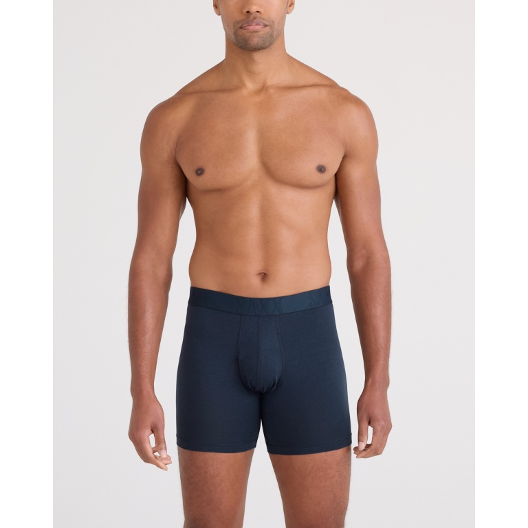 SAXX Boxershorts Droptemp Cooling Cotton Boxer Brief Fly inkblau Herren - 1 Stück